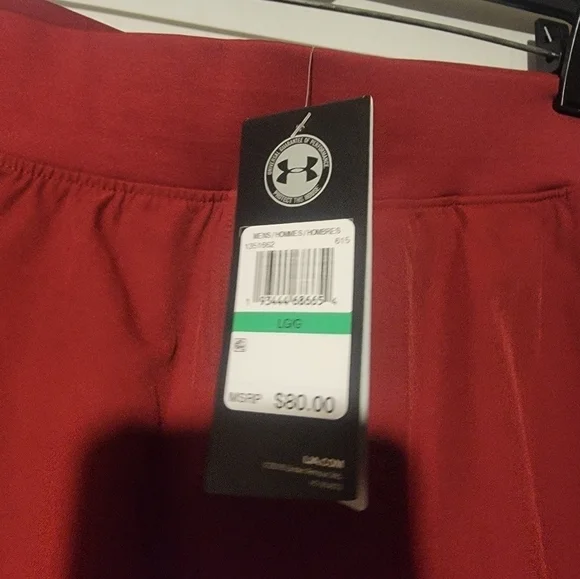UNDER ARMOUR UA Unstoppable Training Shorts 1351662-615 Red Size Large